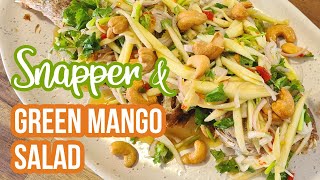 Thai Deep Fried Fish with Green Mango Salad