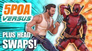 DEADPOOL AND WOLVERINE! Marvel Legends Legacy Collection Action Figure Review and Head Swaps