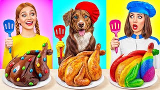 Me vs Grandma Cooking Challenge with Dog | Edible Battle by Multi DO Smile