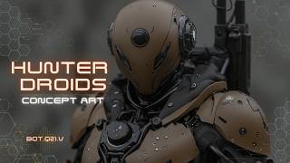 Hunter Droids v2 - Concept Art #characterdesign #droids #cgi #gaming