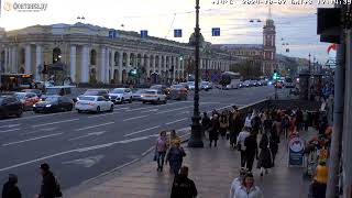 LIVE St. Petersburg Nevskiy ave. Sadovaya str. Невский проспект Садовая улица Санкт-Петербург онлайн