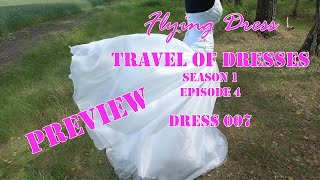 White wedding dress in strong wind. (Dress 007 02 Preview)