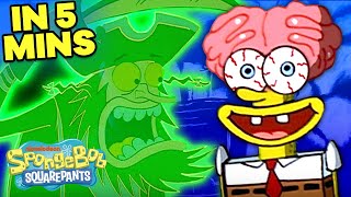 SpongeBob Loses His Head in 5 Minutes! 🍍👻 