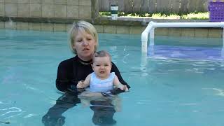 First infant aquatics lesson 11 months old