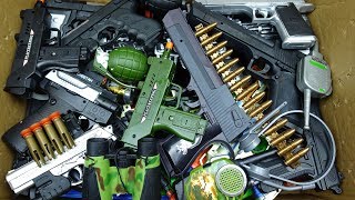 Military Toy Guns Box! Toy Guns and Equipment Most Used by Soldiers - Pistol and Rifles