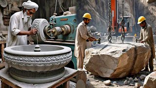 OldMasters & Amazing workers making Big Water Fountain of Stone