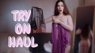 TOP and SHEER SKIRTS NO PANTIES 🫢Try On Haul with MIRROR View | Natural Petite Body