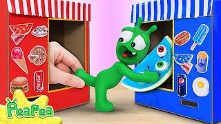 PeaPea Exploring Food Vending Machine Adventure - Fun Cartoon for Kids - PeaPea Channel