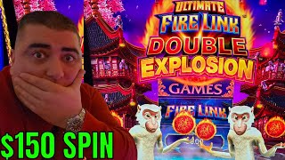 Hitting JACKPOTS On $150 Max Bets On DOUBLE EXPLOSION Fire Link Slot